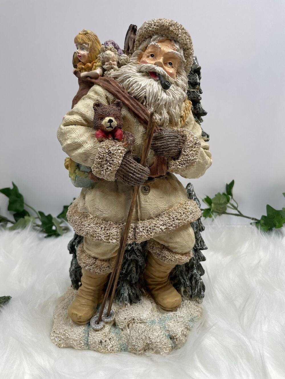 Vintage Old World Santa Resin Figure 11.5” Tall x 6” Wide